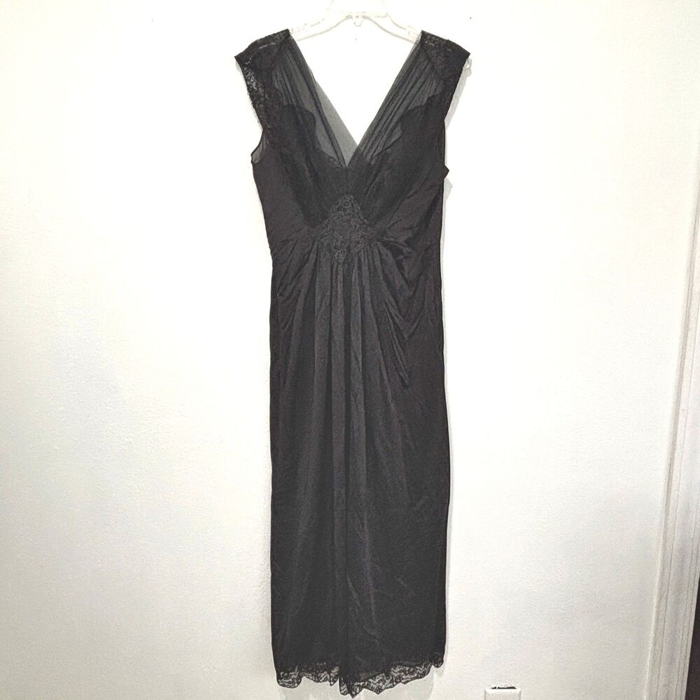 Vintage Black Slip Dress 38